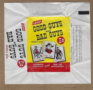 1966 Leaf Good Guys And Bad Guys Wrapper