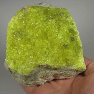 4.  3 " Yellow Sulfur Crystals Cluster - El Desierto Mine,  Bolivia - 1.  1 Lbs.