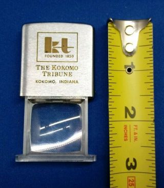 Vintage Zippo Pocket magnifier /loop - Advertising piece - 2 power/Kokomo Trib logo 4