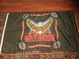 Vintage Harley Davidson Flag Banner