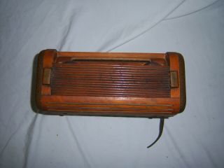 Vintage Philco Model 46 - 350 Vacuum Tube Wood Roll Top Desk Tube Radio - 8