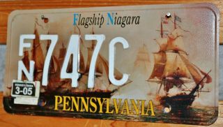 RARE 2005 PENNSYLVANIA License Plate,  Flagship Niagara 3