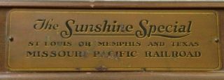Missouri Pacific Railroad Sunshine Special Print Poster Frame Nameplate 4