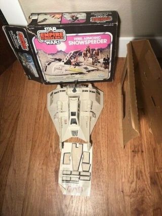 Vintage 1980 Star Wars Armored Rebel Snowspeeder Kenner 100 Complete Workinglfl