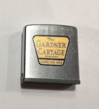 Vintage Zippo Gardner Cartage Company Advertising Rule Cleveland