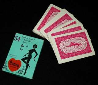 50s vtg Naughty Playing Cards pinup models Bettie Page rockabilly swing vlv 5