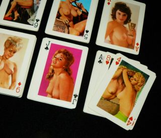 50s vtg Naughty Playing Cards pinup models Bettie Page rockabilly swing vlv 7