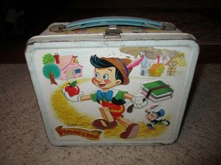 1971 Walt Disney Pinocchio Metal Lunch Box