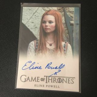 Game Of Thrones Season 7 - Eline Powell As Bianca Autograph / Auto Card