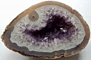 Large Amethyst Purple GEODE Crystal Stone From Brazil 8 - 3/4 
