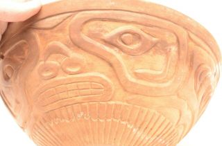 Art Pottery Bowl planter dish Pacific Northwest Coast Art tribal pot 4