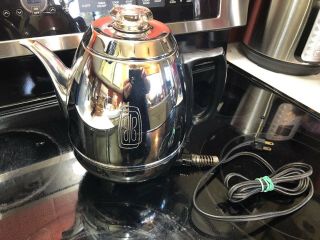 Vintage General Electric Percolator Ge P410a Pot Belly 9 Cup Chrome Coffee Maker