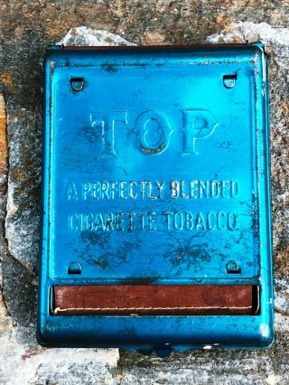 Vintage Top Cigarette Rolling Machine Tobacco Tin