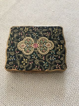 Stratton Face Powder Compact With Music Box 1960s Uk Vtg