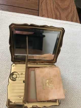 Stratton Face Powder Compact With music Box 1960s UK Vtg 3