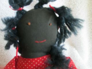 vintage set 3 Black Dolls Folk Art Rag Dolls handmade Boy African American 3