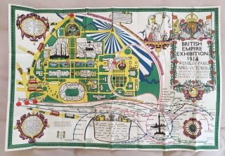 1924 British Empire Exhibition & London Underground Map In Macdonald Gill Style