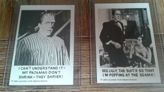1964 The Munsters Trading Cards 11 And 65 Leaf Brand