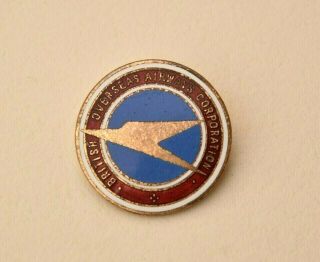 Vintage Boac British Overseas Airways Corporation Airline Enamel Pin Badge