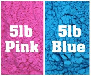 Holi Color Powder 5lb Blue And 5lb Pink (gender Reveal)