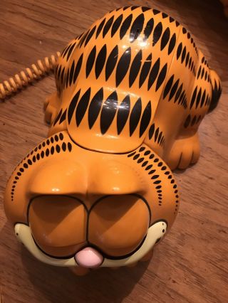 Vintage 1980s Garfield Phone By Tyco - Corded,  Eyes Open And Shut.  Classic Plus
