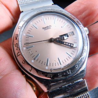 Vintage Swiss Swatch Daydate Quartz Men Watch
