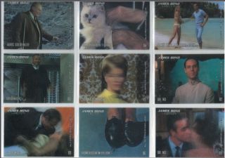 2008 James Bond In Motion Complete 63 - Trading Card Base Set Lenticular