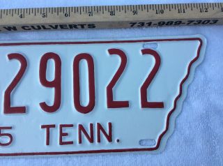 1955 Tennessee State Shape License Plate 4 - 29022 Hamilton County RePainted 3