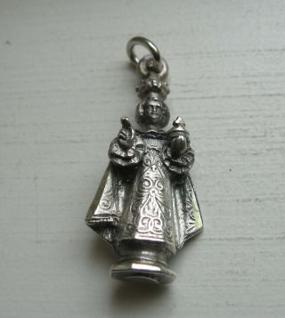 Vintage Creed Sterling Silver Catholic Religious Infant Of Prague 3 D Charm