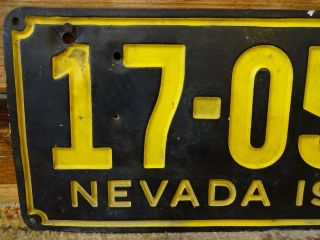 Rare MATCHED Vintage 1926 Nevada State License Plates Black & Gold 6
