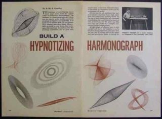 Harmonograph How - To Build Plans Pendulum Driven Drawing