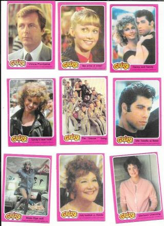 41 Topps 1978 Grease Cards John Travolta Olivia Newton John