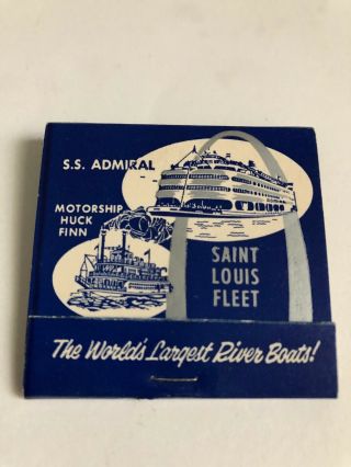 Vintage Full Matchbook Streckfus Steamers St.  Louis Fleet Orleans Louisiana