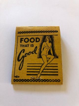 Vintage Full Matchbook Busy Bee Cafe Los Angeles California “ Girlie “ Rare