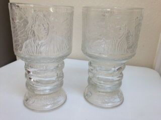 2 The Lord Of The Rings December 2001 Clear Drinking Glasses Frodo & Strider