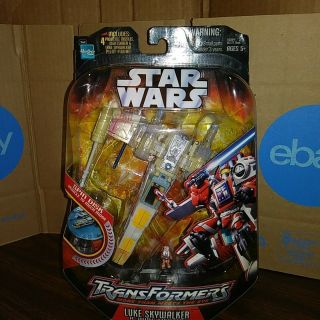 2005 Star Wars Transformers Luke Skywalker X - Wing Fighter