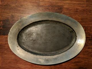 Vintage Griswold Steak Platters 849 Chrome Or Nickle Plated Cast Iron