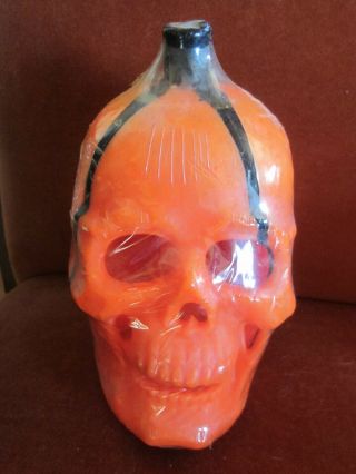 Lg.  Vintage Halloween Gurley Skull Candle Mip