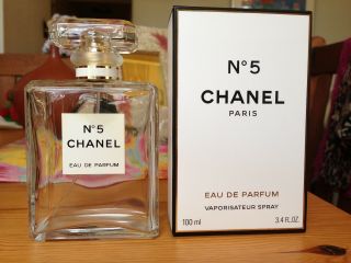 Empty Chanel No.  5 Eau De Parfum Spray Bottle 100 Ml.