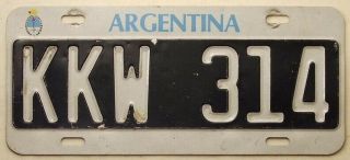 Argentina License Plate Tag - 2011
