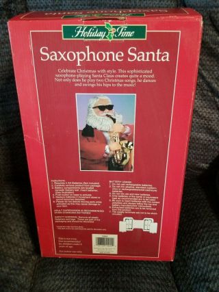 Holiday Time Animated Christmas Musical Dancing Saxophone Playing Santa Claus