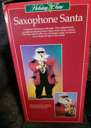 Holiday Time Animated Christmas Musical Dancing Saxophone Playing Santa Claus 2