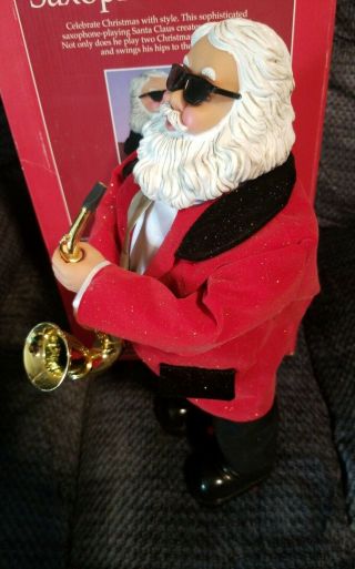 Holiday Time Animated Christmas Musical Dancing Saxophone Playing Santa Claus 4