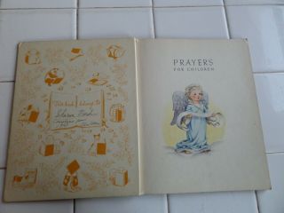 Prayers For Children,  A Little Golden Book,  1946 (VINTAGE Children ' s Hardcover) 3