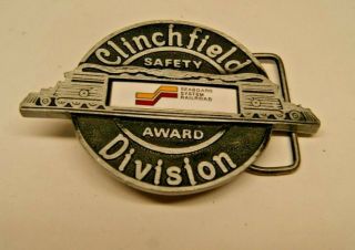 1983 Seaboard System Railroad Clinchfield Division Safety Award Belt Buckle