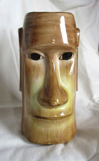 1 LARGE VINTAGE Easter Island Head OTAGIRI JAPAN HAWAIIAN TIKI MUG GLASSES 3