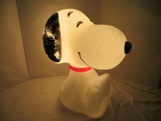 Vintage Snoopy Peanuts Lighted Blow Mold Christmas / Year - Round Decor;