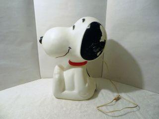 Vintage SNOOPY PEANUTS LIGHTED BLOW MOLD Christmas / Year - Round Decor; 2