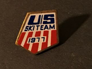1977 Vintage U.  S.  Ski Team Us Lapel Hat Pin -