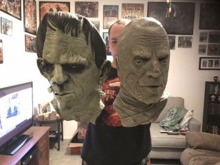 Universal Monsters Boris Karloff Latex Masks The Mummy Frankenstein Duo